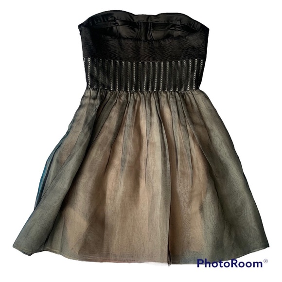 Vera Wang Lavender Label Silk Blend Strapless Corset Mini Dress - Picture 3 of 16